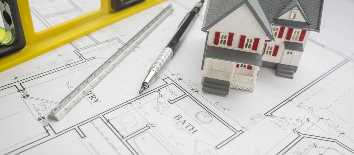 Construction tools and plan for model home building project